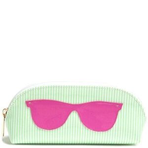 Lolo Bag Green and Pink Sunglasses Cosmetic Bag NWT